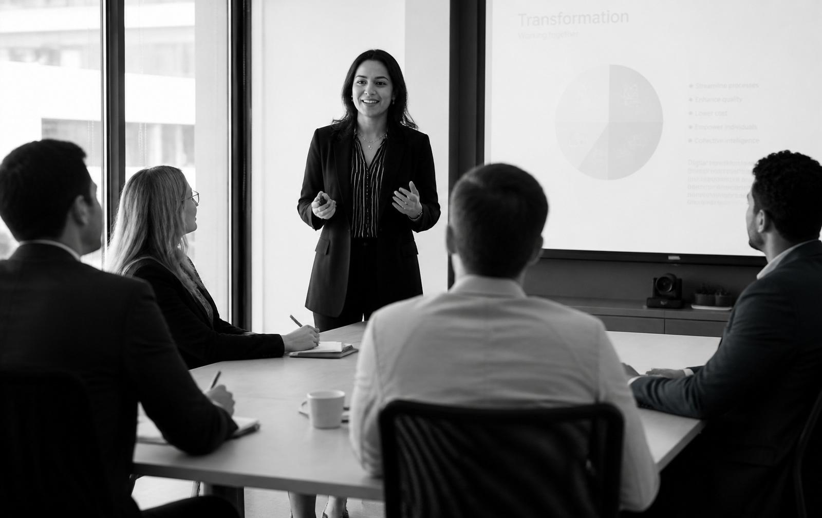 Cybersecurity awareness training session in a meeting room